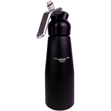 Imagem de Garrafa Sifão Chantilly Profissional Para Cozinha Padeiro Confeitaria Uso Diário Standart 500ml Preto