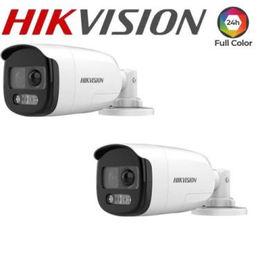 Imagem de Kit 2 Câmera De Segurança Hikvision Colorvu 2.8mm Com Resolução Full H