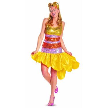 Imagem de Disguise Fantasia feminina adulta de luxo da Vila Sésamo, Amarelo, Large