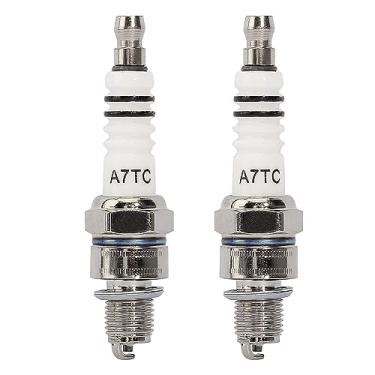 Imagem de QAZAKY 2 pçs vela de ignição A7TC compatível com GY6 50cc-70cc 90cc 110cc 125cc 150cc Scooter Pit Dirt Mini Bike Moped Go Kart chinês C7HSA C5HSA C6HA CR6HS CR6HSA U16FSR U22FS Z10 Z10YC Z12 UR3AS