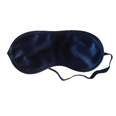 Imagem de Máscara De Dormir Bem Tapa Olhos Anti Claridade Cetim Preto