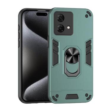 Imagem de Estojo Fino Compatible with Motorola Moto G84 5G Phone Case with Kickstand & Shockproof Military Grade Drop Proof Protection Rugged Protective Cover PC Matte Textured Sturdy Bumper Cases (Size : Dark