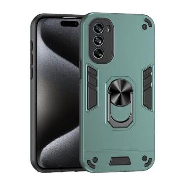 Imagem de Capa protetora para telefone Compatible with Motorola Moto G62 5G Phone Case with Kickstand & Shockproof Military Grade Drop Proof Protection Rugged Protective Cover PC Matte Textured Sturdy Bumper Ca