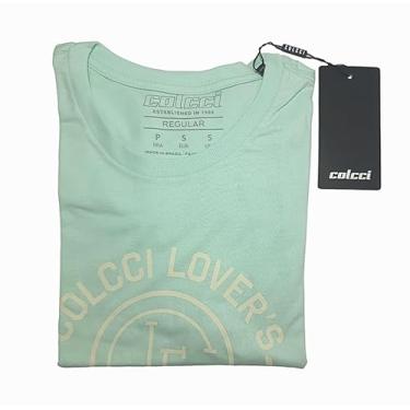 Imagem de Camiseta Masculina Colcci Lover's Football (BR, Alfa, GG, Slim, Verde Underseas)