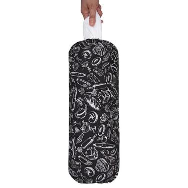 Imagem de Puxa Saco Estampado para Cozinha (Preto e Branco)