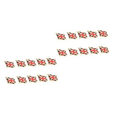 Imagem de VALICLUD Insígnias Britânicas 20 Unidades broche britânico patriótico acessórios do festival broche de bandeira nacional broche de ferro fivela de borboleta PIN Inglaterra distintivo