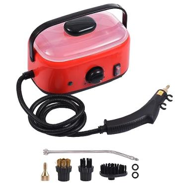 Imagem de XCPHGFM Limpador a vapor portátil portátil 2L, tanque de água de alta temperatura, 3 bar, máquina de limpeza a vapor pressurizada com cabeças de escova para cozinha, banheiro, ar condicionado, gelade