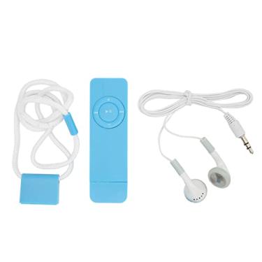 Imagem de MUNEFE Leitor de música, leitor de MP3, mini leitor de música de 64 GB para estudantes em viagens de corrida e deslocamento ou viagem (azul)