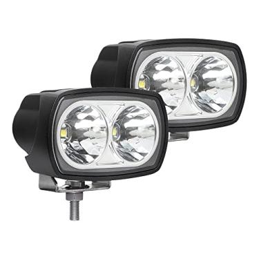 Imagem de EXZEIT Luzes LED de 80 W, luzes de neblina de 10 cm 7600 LMS para motocicleta, caminhão, barco, trator, quadriciclo, UTV