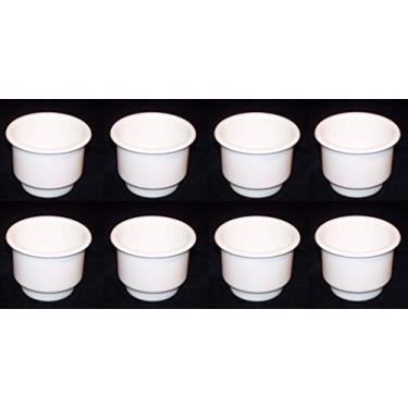 Imagem de JSP Manufacturing 3 5/8 suporte de copo jumbo branco inserção barco RV carro caminhão pôquer mesa de bilhar sofá suporte de copo inserções tamanho grande (pacote com 8)