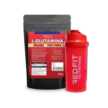 Imagem de Suplemento em pó Kit Red Fit Nutrition L-Glutamina 500g-Unissex