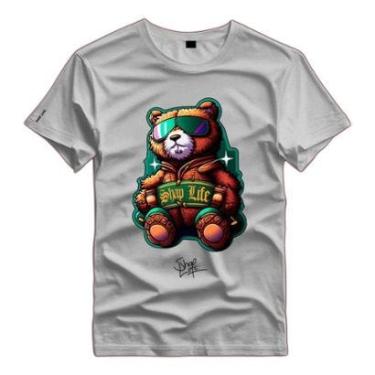 Imagem de Camiseta Algodão Estampada Urso Style Óculo Tedd Bear Shap Life-Unissex
