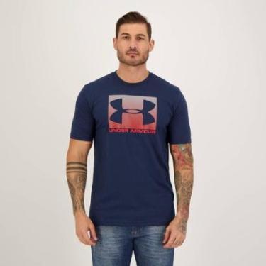 Imagem de Camiseta Under Armour Boxed Sportstyle Azul-Marinho-Masculino