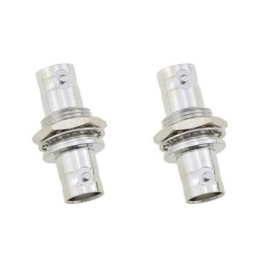 Imagem de DGZZI 2 peças Acoplador BNC Conector coaxial RF BNC fêmea para BNC fêmea 50 Ohm adaptador de conector coaxial compatível com rádio CB e rádio amador