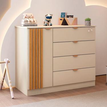 Imagem de Cômoda Sapateira Infantil Ayla Off White Phoenix Baby