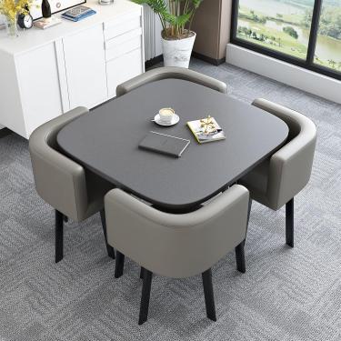 Imagem de Mesa de centro para sala de conferências de negócios que economiza espaço Mesa para sala de reuniões pequena, mesa de centro e conjunto de cadeiras, mesa de negociação, lojas de escritório,