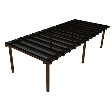 Imagem de Kit Policarbonato Fume 4mm 7,00m X 3,00m - Perfis Naturais