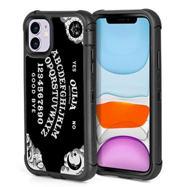 Imagem de Capa para iPhone 11, placa gótica Ouija com design gótico para mulheres e meninas, 3 camadas, resistente, à prova de choque, antiderrapante, plástico rígido + borracha de silicone macia para o corpo inteiro para iPhone 11