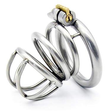 Imagem de Gaiola de Castidade Gaiola de Castidade Três tamanhos de anel peniano para escolher, trava invisível, brinquedo sexual, design oco respirável(40mm)