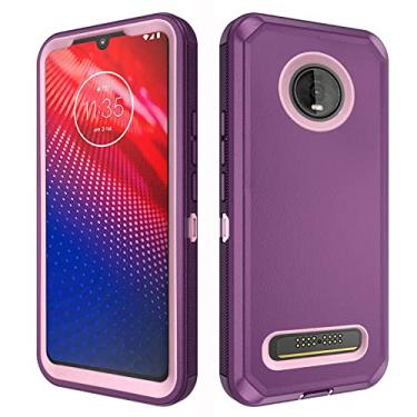 Imagem de Asuwish Capa de telefone para Moto Z4/Moto Z 4 Play/MotoZ4 Force capa de celular híbrida robusta à prova de choque protetora resistente acessórios móveis Motorola 4Z Motoz4Cases MotoZ4Play XT1980-4