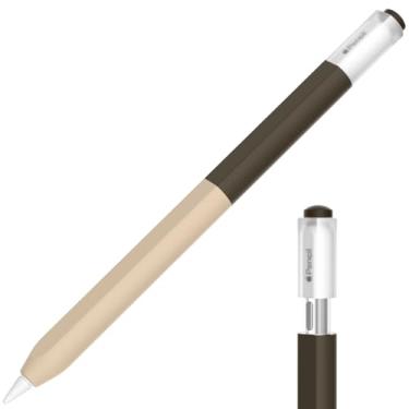 Imagem de AZF Capa iPencil – Compatível com Apple Pencil (USB-C), capa de silicone de cor gradiente, aderência confortável, macia e antiderrapante, suporta fixação magnética (cor café)