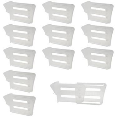Imagem de LUORNG Divisor de porta lateral de geladeira ajustável, 12 peças, prateleiras de geladeira de cozinha, divisória de classificação de polipropileno para gaveta de triagem e caixa de armazenamento