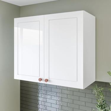 Imagem de Armário Aéreo 2 Portas 80 Cm Pérola Yescasa Branco