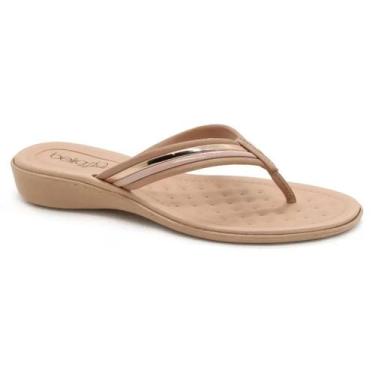Imagem de Tamanco Beira Rio Sandália Dedo Chinelo 8224.804, Nude, 36