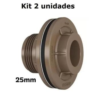 Imagem de Kit 2Un Adaptador Flange  3/4 (25mm) Caixa D Água FORTLEV