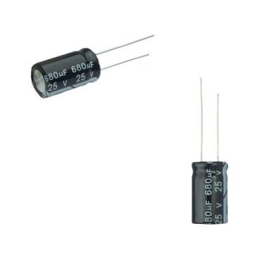 Imagem de 10x Capacitor Eletrolítico 680uf x 25v 105º Kit c/ 10 Peças - CHIPSCE,