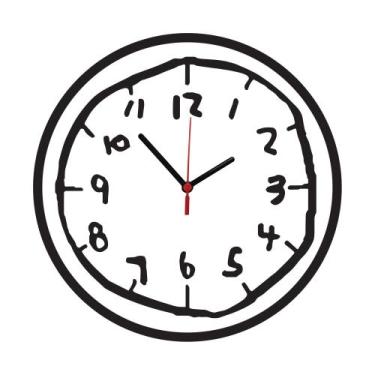 Imagem de Relógio Para Quarto De Crianças Modelo Desenho Sem Tic Tac - intempo d