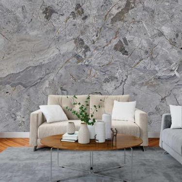 Imagem de Papel de Parede Painel 3D Mármore Carrara Cinza 3M Revestimento Auto C
