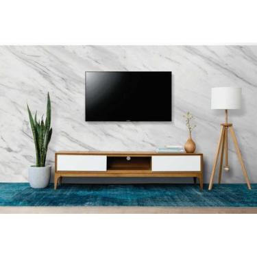 Imagem de Papel de Parede Painel 3D Mármore Carrara Branco 3,5M Revestimento Ped