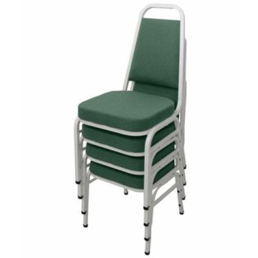 Imagem de Kit com 4 Cadeiras Empilháveis Linha Hotel Plus Verde - Design Office 