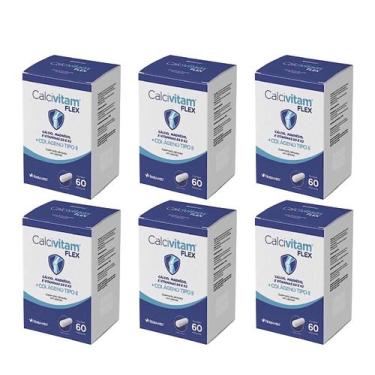 Imagem de Kit 6 Calcivitam Flex Calcio, Magnesio E Vitaminas 60 Caps. - Herbamed