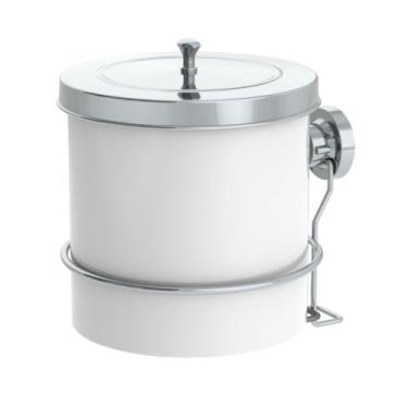 Imagem de Lixeira Redonda 5 Litros Com Suporte Ventosa - Future Industria Metalu