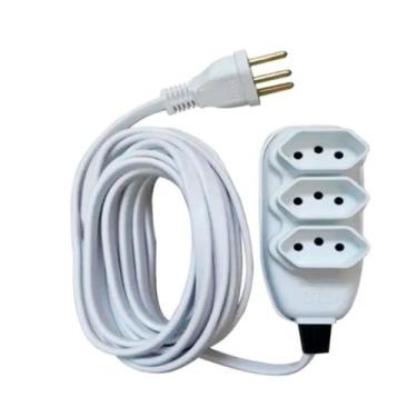 Imagem de Extensão Elétrica Compacta de 5 Metros com 3 Tomadas 10a 127v 220v - I