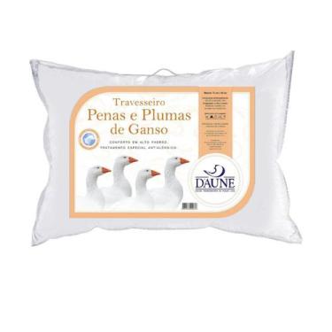 Imagem de Travesseiro Pena 80% e Plumas 20% Ganso tradicional 70x50cm - Daune