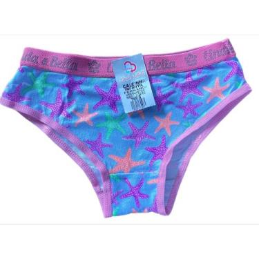 Imagem de Kit/6 Calcinha Infantil Algodão Elástico Personalizado Estampada - int