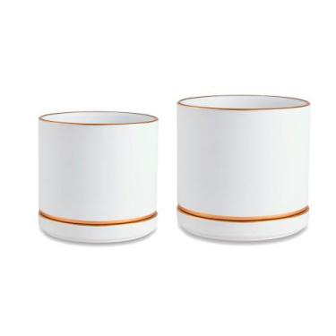 Imagem de Kit de Cachepots de Cerâmica Laura Branco - Mart