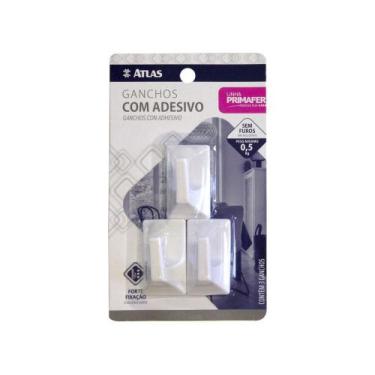 Imagem de Gancho Plast C/Adesivo Primafer Quadrado 0,5Kg Blister 2509