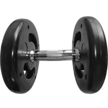 Imagem de Dumbbell Injetado com Pegada Cromada Academia Fitness 8kg - ANILHAS FI
