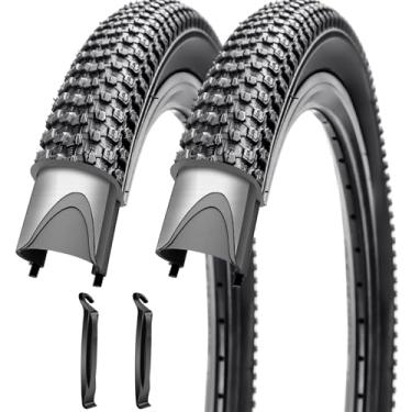 Imagem de SIMEIQI Par de pneus de bicicleta para crianças de 40,6 x 5 cm, compatível com pneus de reposição de aro de 40,6 x 4,4 cm/5 cm para bicicletas híbridas de trilha de pavimento