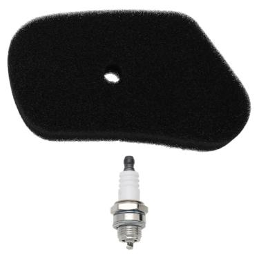 Imagem de SING F LTD Kit de filtro de ar para cortador de grama compatível com Honda GV100 HR173 HRB423 HRB535 esponja de filtro + vela de ignição L7T 17211 ZG1 700 peças de reposição para cortador de grama