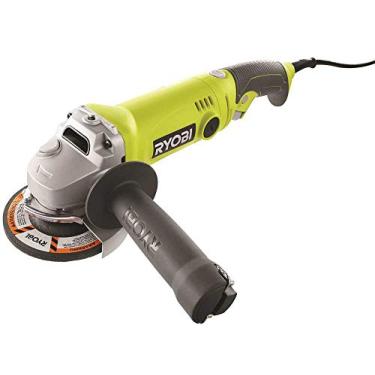 Imagem de Ryobi AG454 7.5 Amp 120V AC 11,000 RPM Corded Angle Grinder w/ Rear Rotating Handle