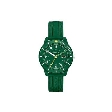Imagem de Lacoste Mini Tennis Relógio esportivo de quartzo infantil – resistente à água até 5 ATM/50 metros – fácil de ler, uso divertido – 35 mm, Verde, Moderno