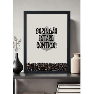 Imagem de Quadro Decorativo Corinthians Estarei Contigo - Com vidro - Spark Loja