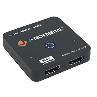 Imagem de J-Tech Digital 8K Hdmi 2.1 Mini Switch 2 Em 1 Saída 48Gbps 8K 60Hz 4K 120Hz Hdr / Hdr10 Hdmi Switcher para Xbox Ps5 Bluray com Interruptor Automático por Jtech-8Ksw21]