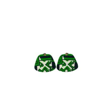 Imagem de Brinco Geométrico Afrodream - Afro Dream Modas, Verde, 6cm