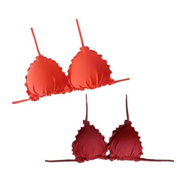 Imagem de Kit com 2 biquíni frufru com bojo parte de cima top - DE UMA MARIA PAR